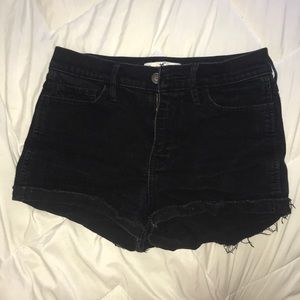 Black jean Hollister shorts
